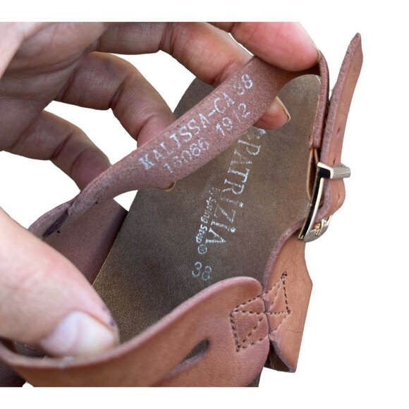 Anthropologie x Patrizia Spring Step LEATHER Kalissa Platform Sandals  Brown 38 - Picture 5 of 6